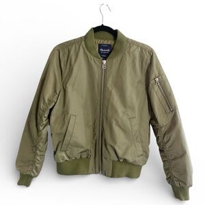 Madewell Olive Green Bomber flight aviator Jacket M